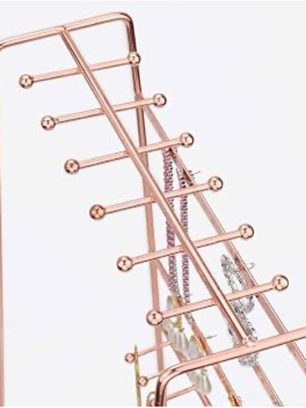 Rose Gold Jewelry Organizer Stand - Picture 3 of 7